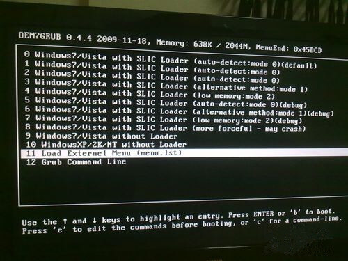 WIN7系統開機的時候出現grub