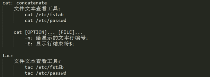 文件系統常用命令：cat命令