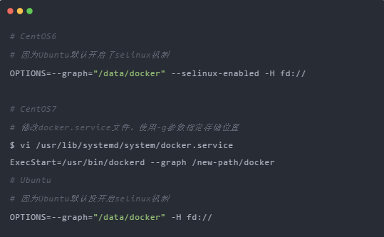 修改 Docker 鏡像默認存儲位置的方法