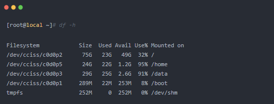 linux 中檢查磁盤空間的 df 命令