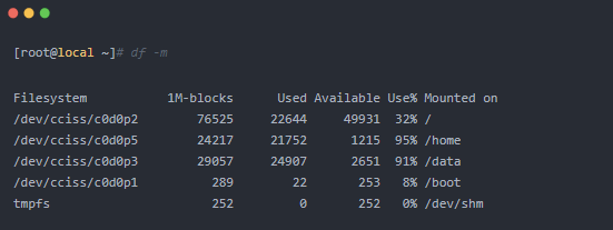 linux 中檢查磁盤空間的 df 命令