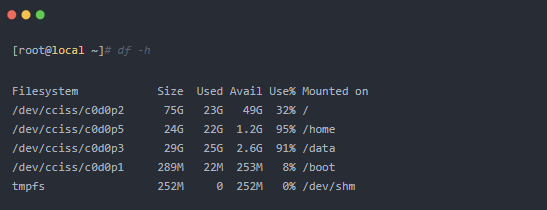 linux 中檢查磁盤空間的 df 命令