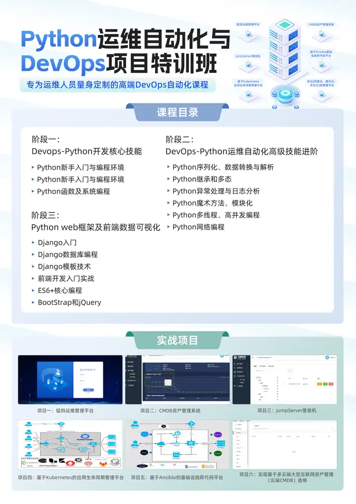 【11月30號(hào)預(yù)約試聽】Python 運(yùn)維自動(dòng)化與 Devops 特訓(xùn)班開班試聽！